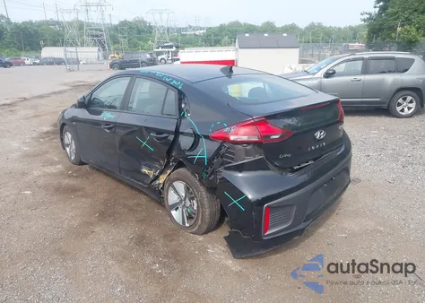 2018 Hyundai Ioniq Hybrid Blue from USA, damaged, VIN KMHC65LC1JU075665